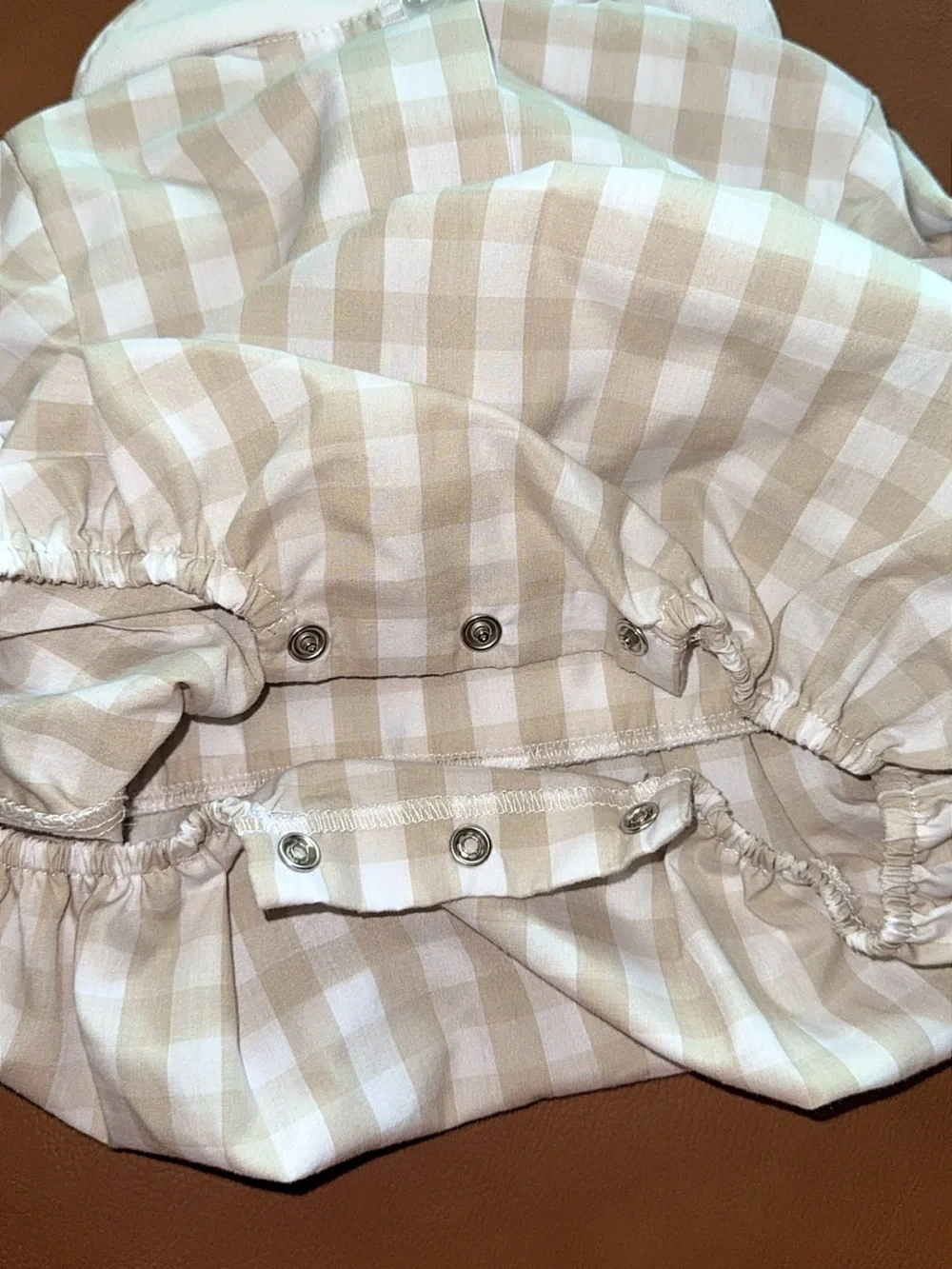 NWOT Stitchy Fish Noah’s Ark Smocked Safari Bubble Gingham Long Sleeve Size: 3M